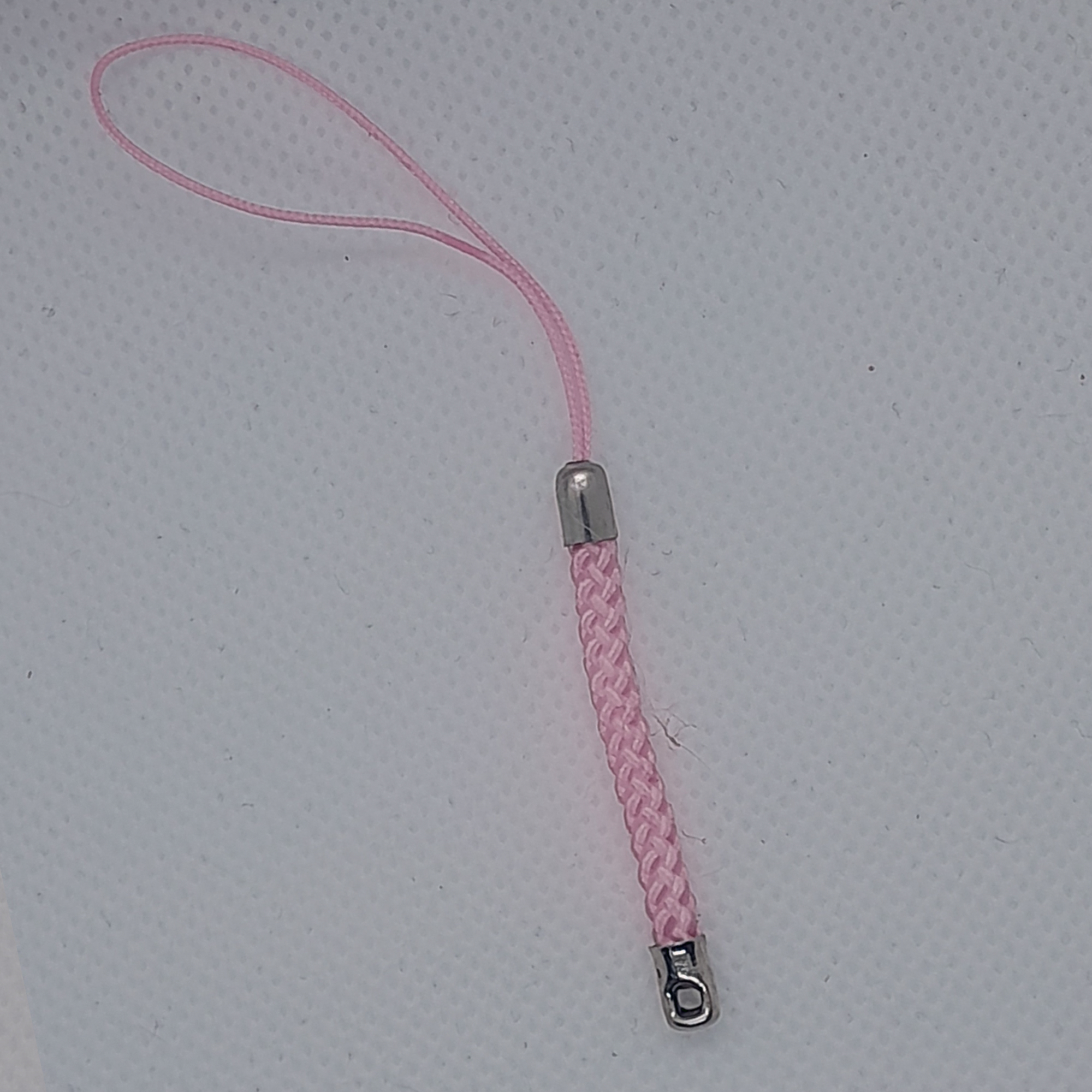 Cuerda para charm con trenza rosa